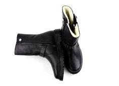 Angulus sort vinterstøvle med spænder, nitter og TEX